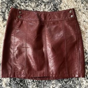 Free people Burgundy mod retro 60s miniskirt 12